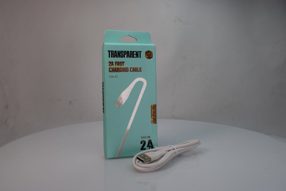 TRANSPARENT 2A Fast Charging Cable (CUL-01)