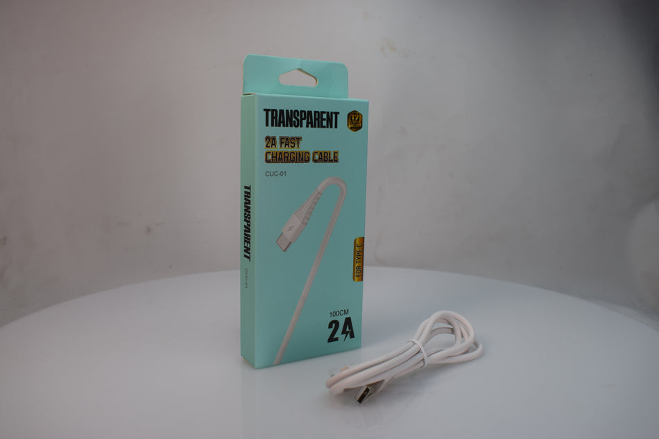 TRANSPARENT 2A Fast Charging Cable (CUC01)